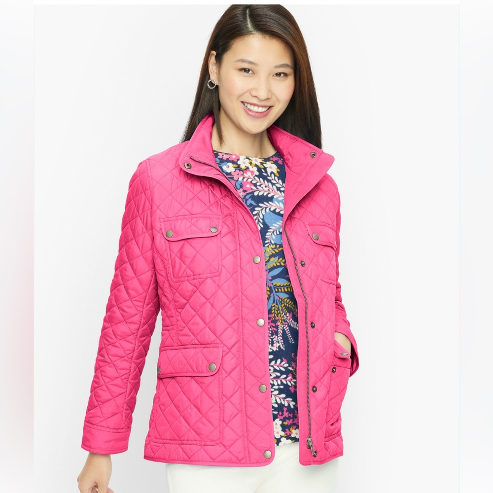 NWT TALBOTS QUILTED SNAP FRONT JACKET